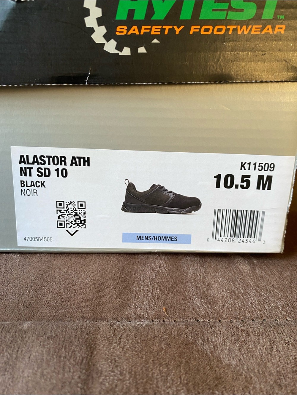 Hytest Men's Black Safety Sneakers - Lightweight Lace-Up - Picture 8 of 9